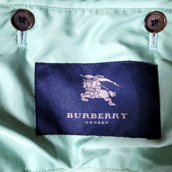 BURBERRY Brown Hoodie Nova Check Duffle Jacket Buffalo Horn Buttons Size XS/S - Picture 6 of 16